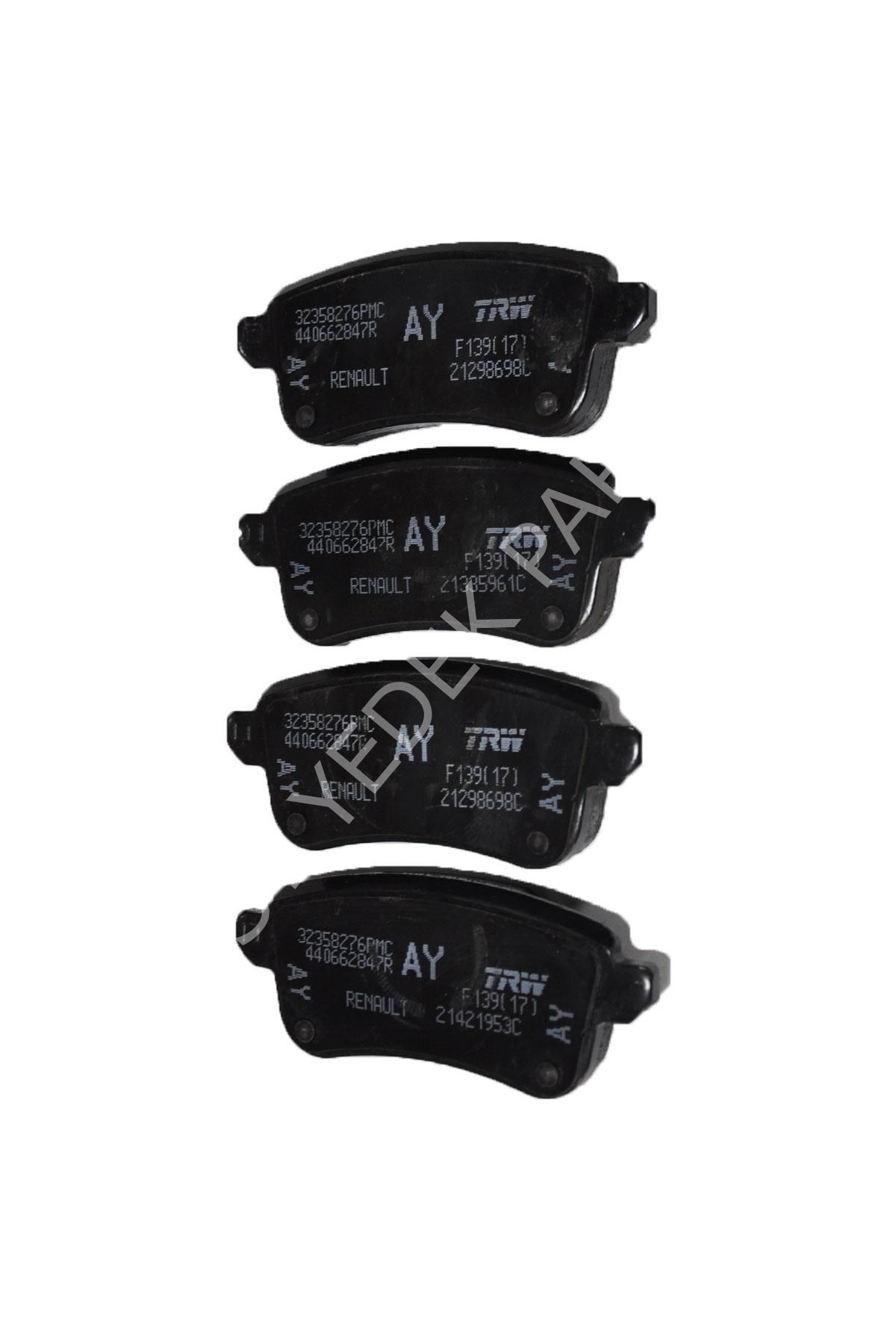 OE 440608235R-ARKA FREN BALATA TK. SCENIC IV